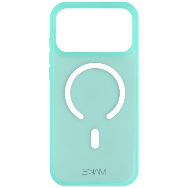 Фото - Чехол для смартфона MAKE for Apple iPhone 17 Pro Max Silicone Aura Magnet Cyan (MCLAM-AI17PMCN)